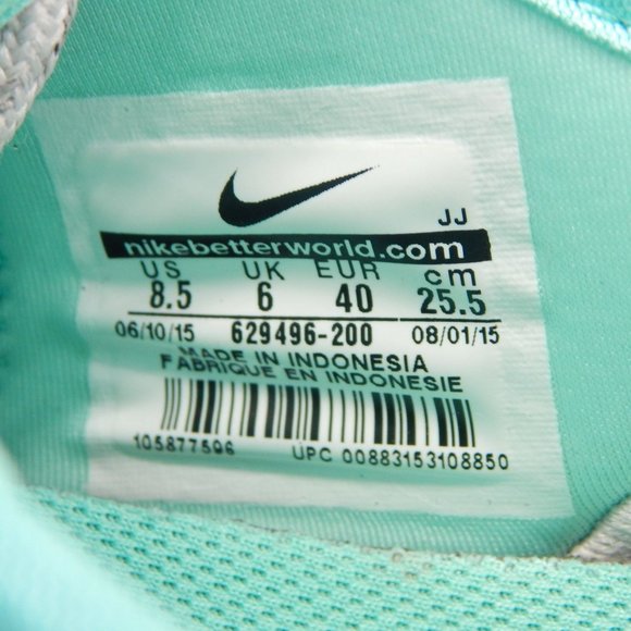 Nike Womens Free 5.0 Tr Fit 4 629496-200 Gray Mint Running Shoes Lace Up Size 8. - Picture 9 of 11